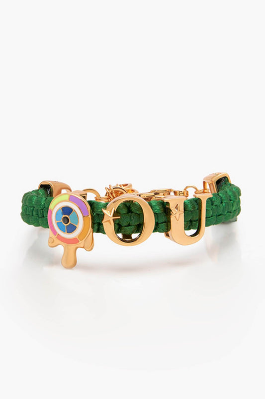 Love Links Initial Braided Bracelet 