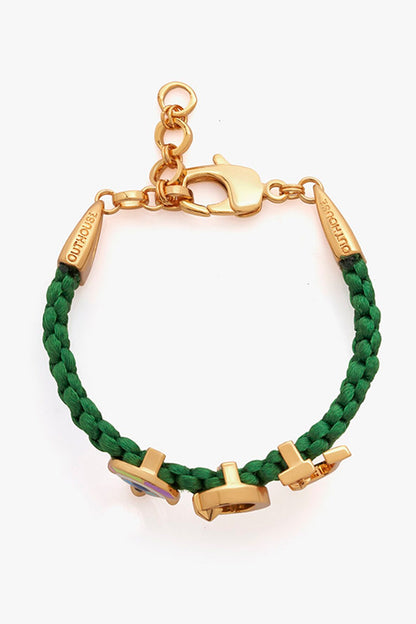 Love Links Initial Braided Bracelet 
