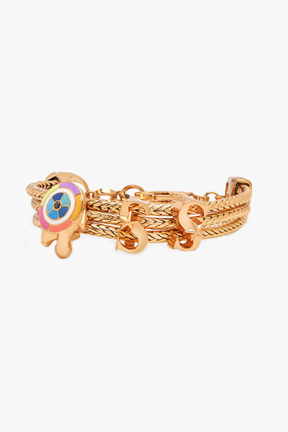 Love Links Evil Eye Enamelled Braided Bracelet 