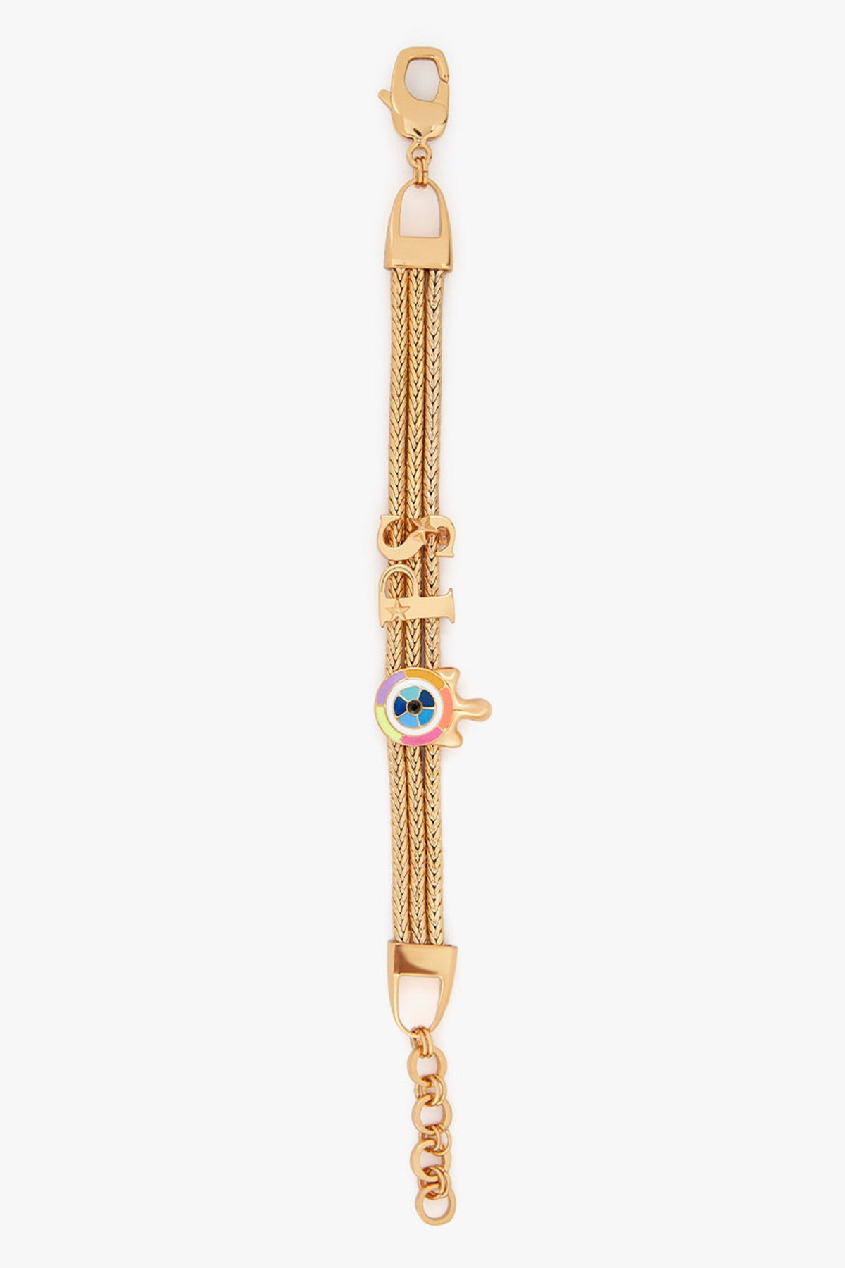 Love Links Evil Eye Enamelled Braided Bracelet 