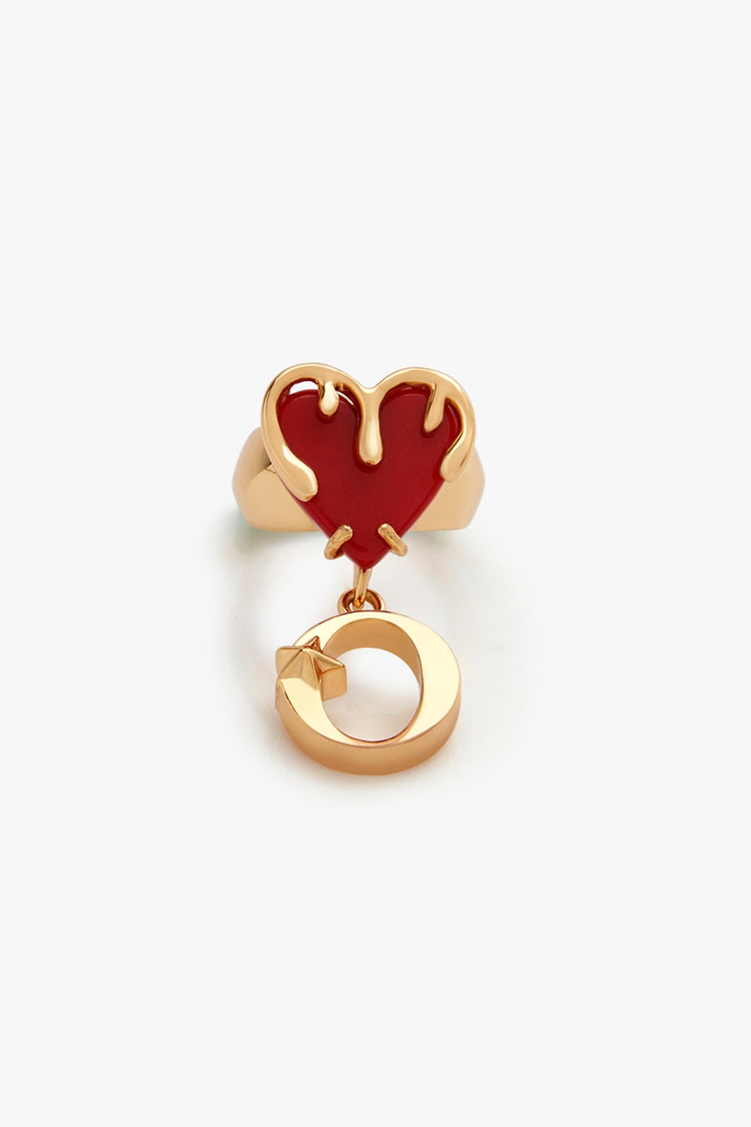Bisou Love Links Initial Ring 