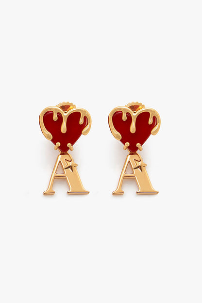 Bisou Love Links Initial Earrings 