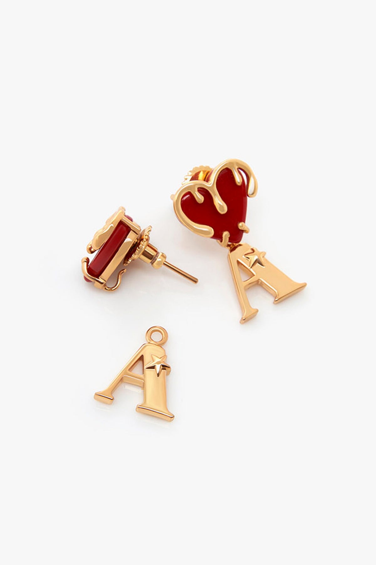 Bisou Love Links Initial Earrings 