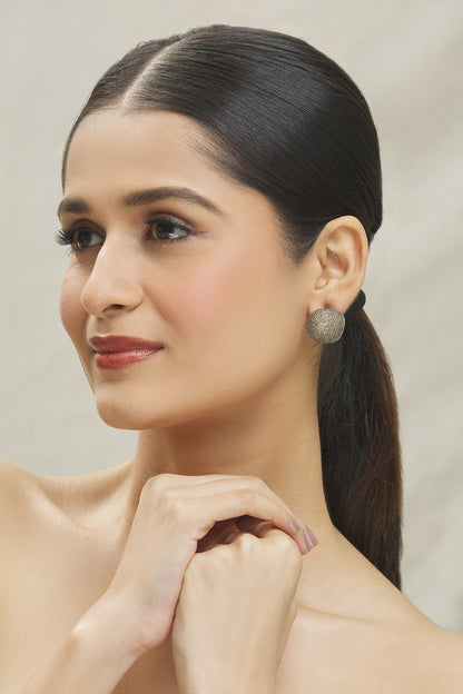 Zircon Diamond Studded Stud Earrings 