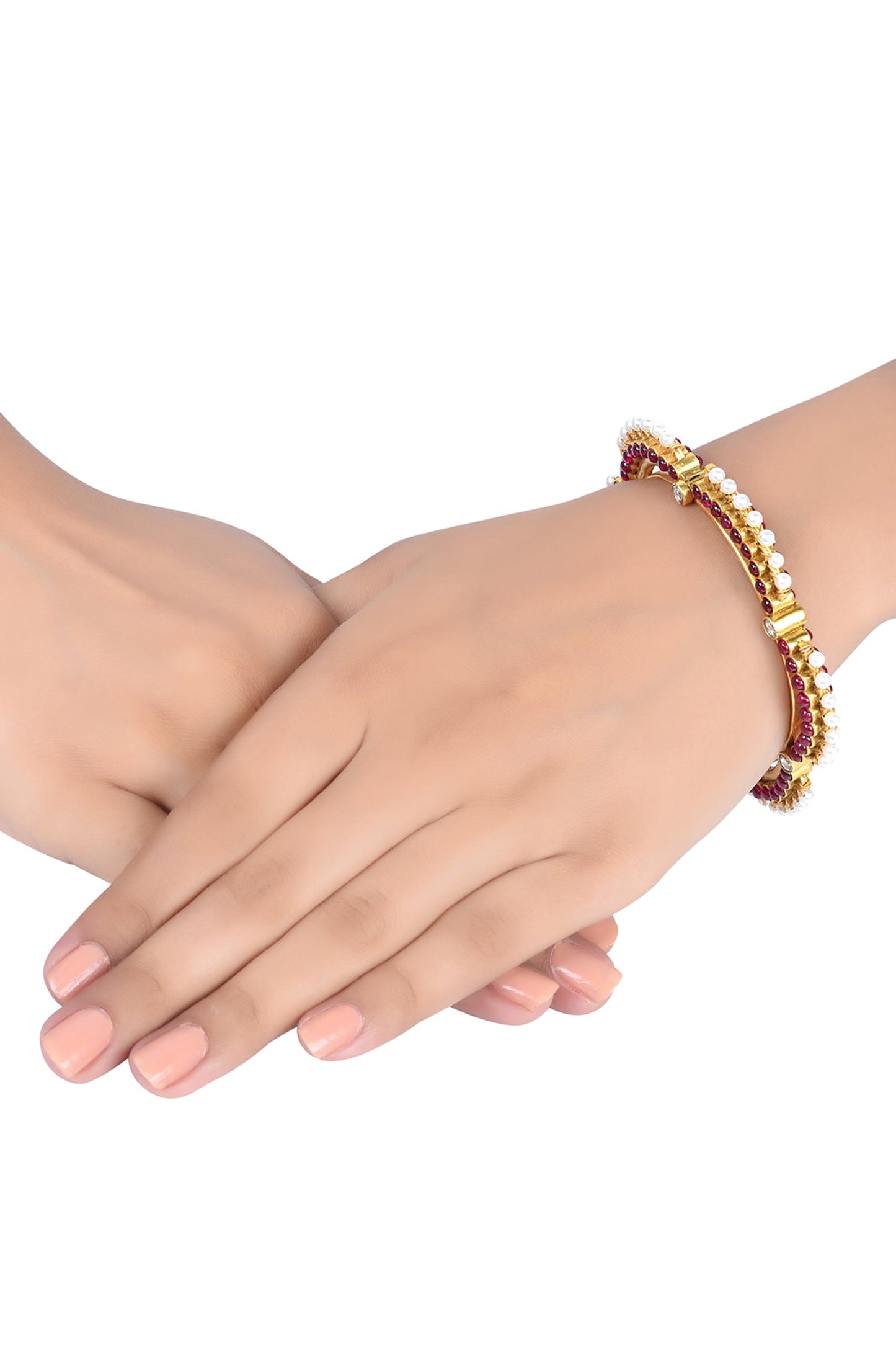 Kayra Pearl Embellished Bangle 