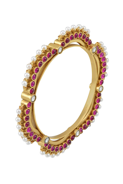 Kayra Pearl Embellished Bangle 