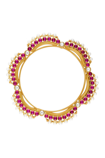 Kayra Pearl Embellished Bangle 