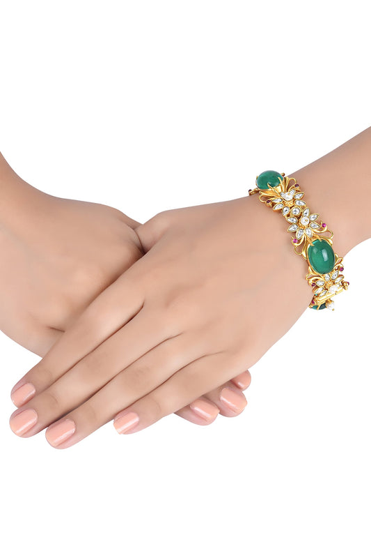 Ruhi Embellished Peacock Kada 