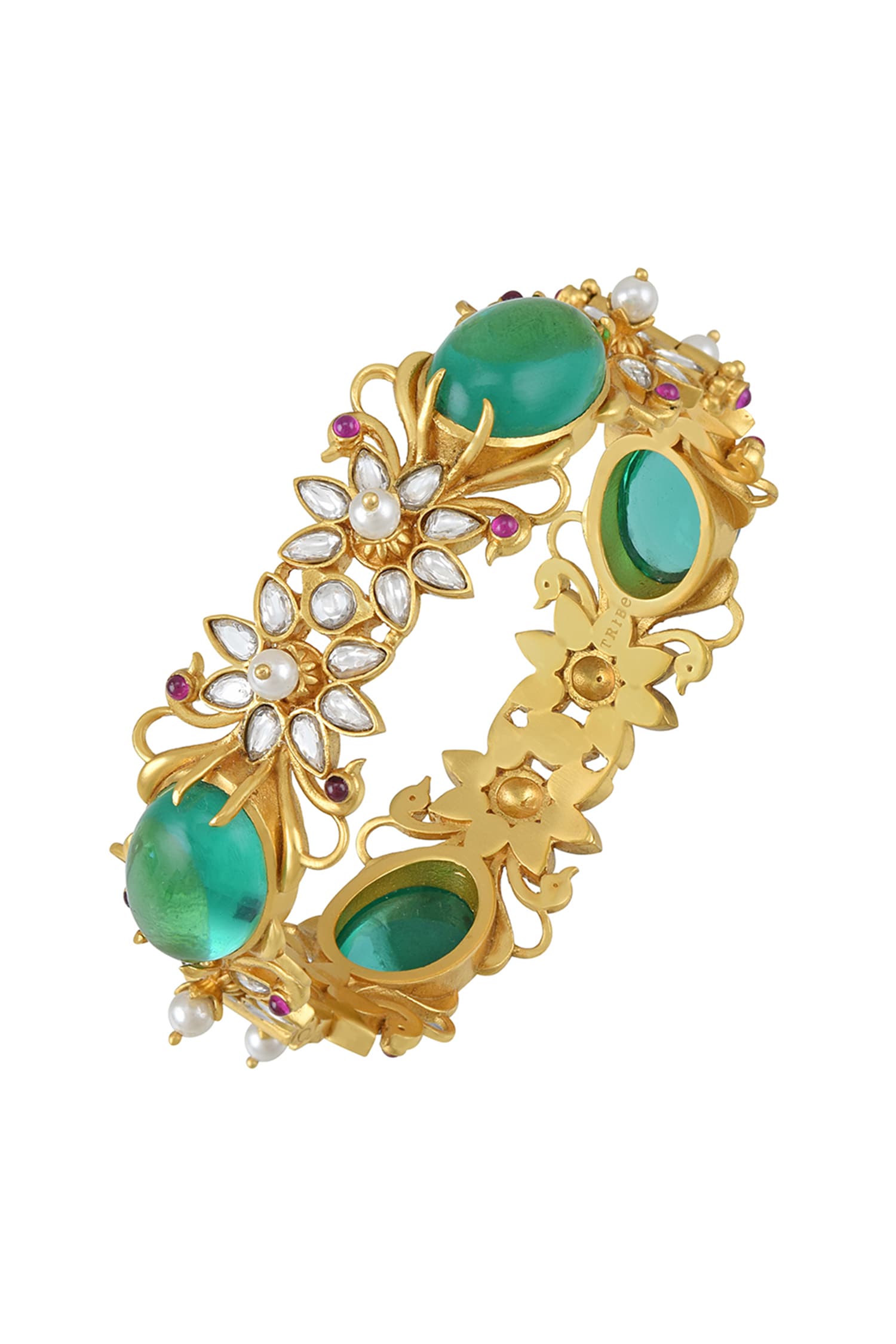 Ruhi Embellished Peacock Kada 