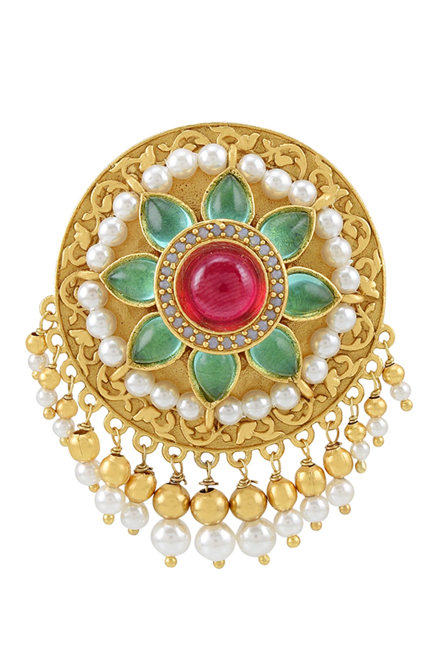 Adrija Embellished Floral Stud Earrings 