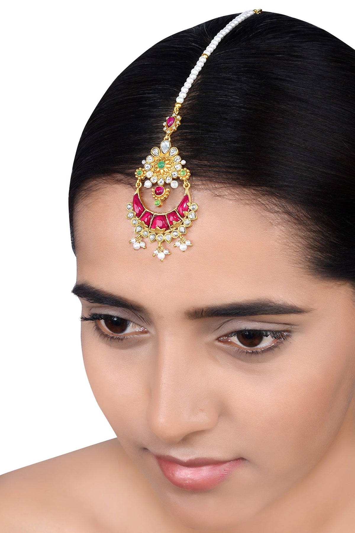 Vamika Embellished Moon Maangtikka 