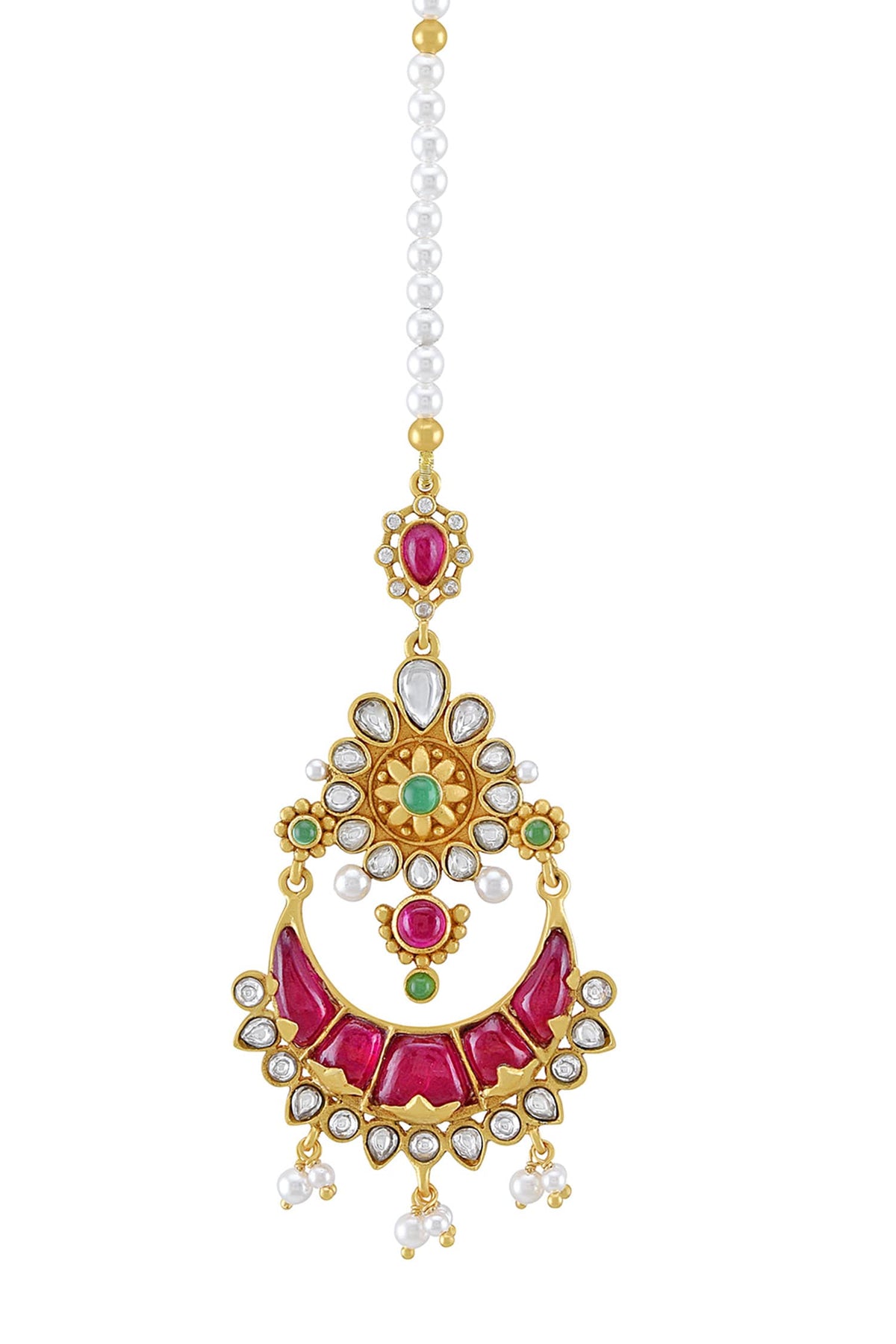 Vamika Embellished Moon Maangtikka 