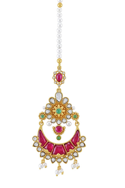Vamika Embellished Moon Maangtikka 