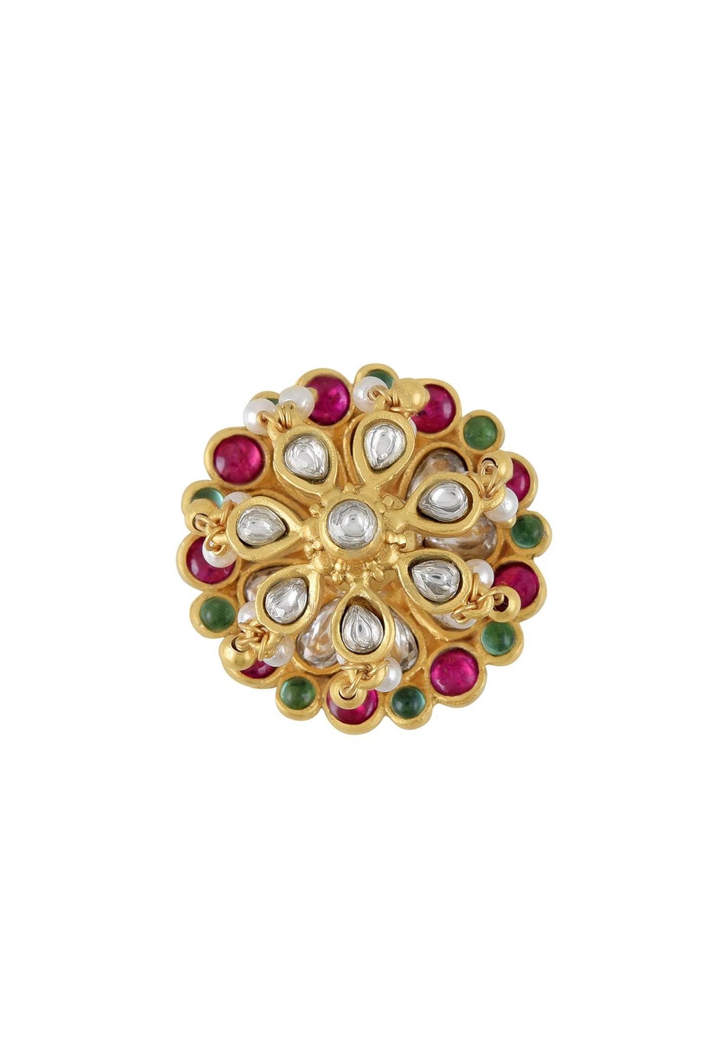 Nishika Embellished Floral Ring 