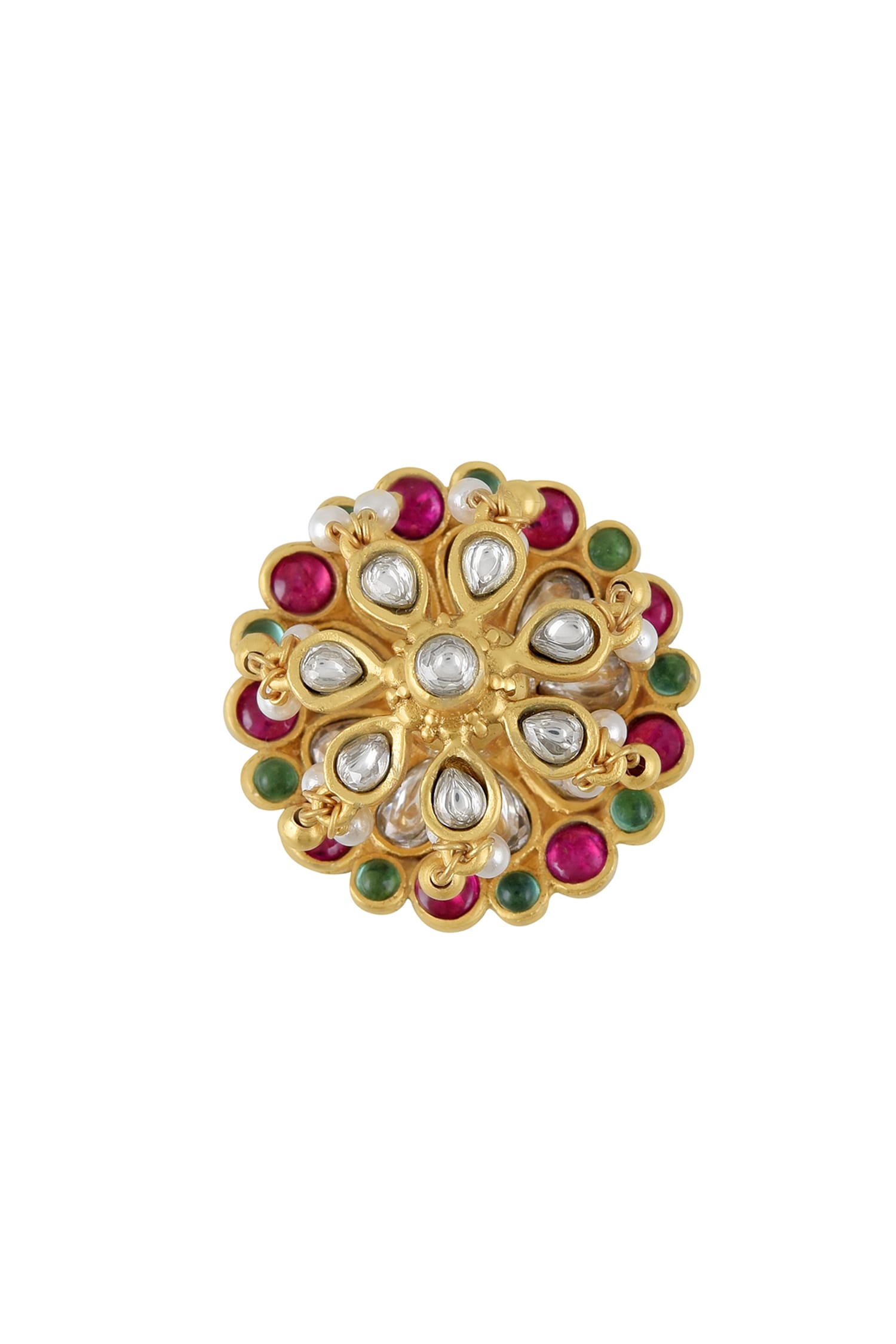 Nishika Embellished Floral Ring 