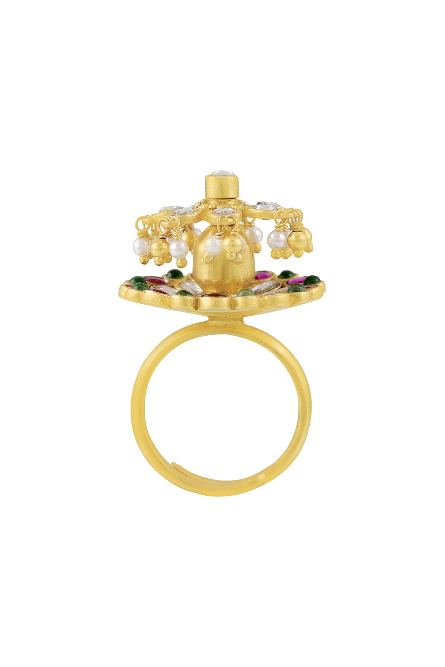 Nishika Embellished Floral Ring 
