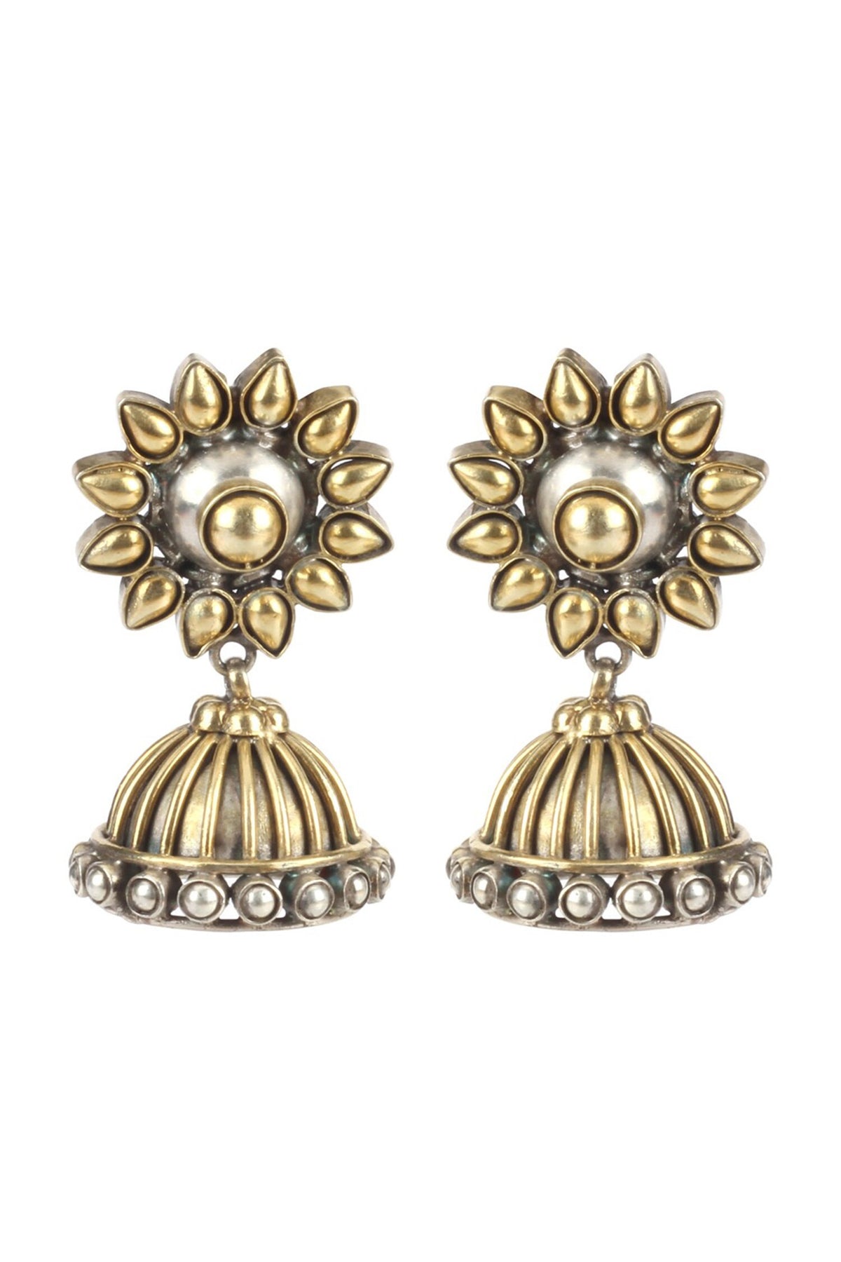 Dainty Petal Dome Jhumkas 
