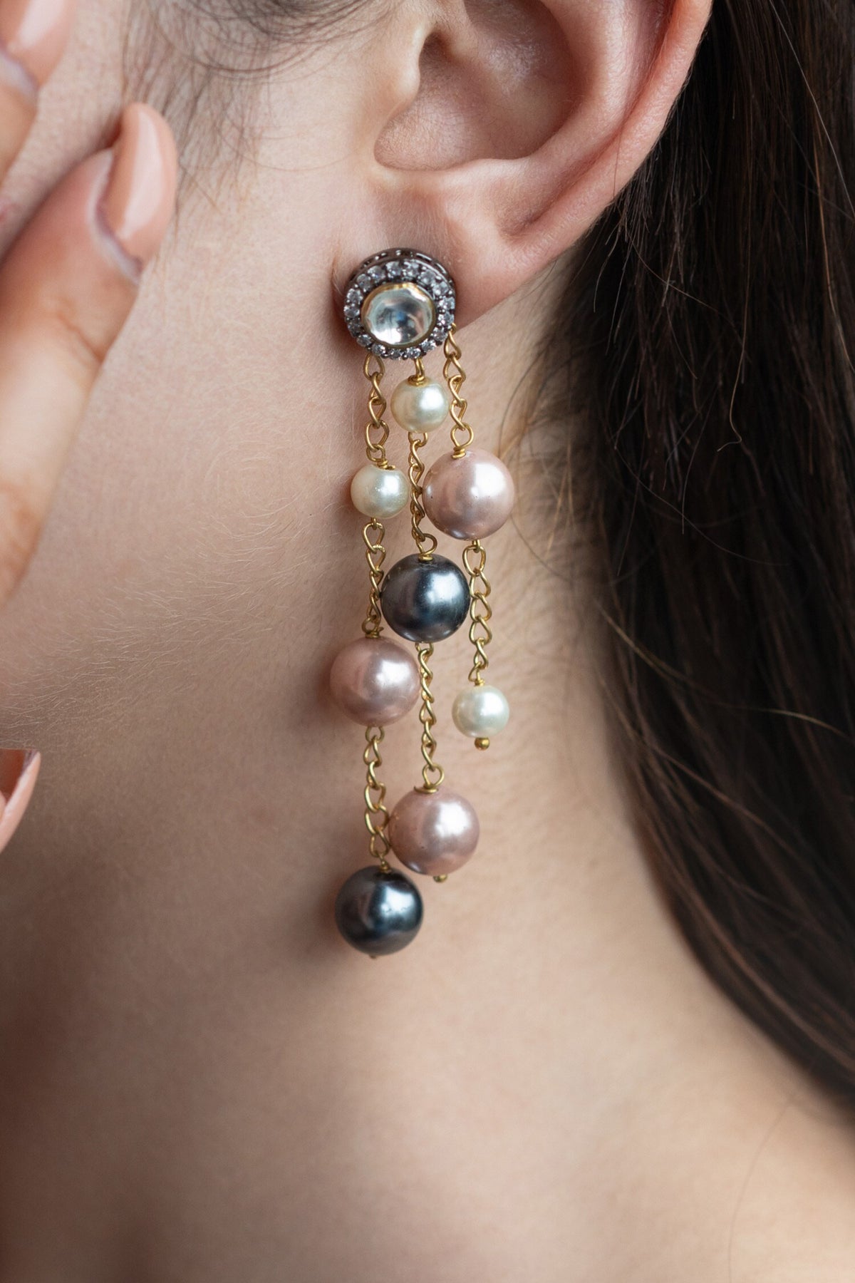 Polki & Pearl Embellished Earrings 