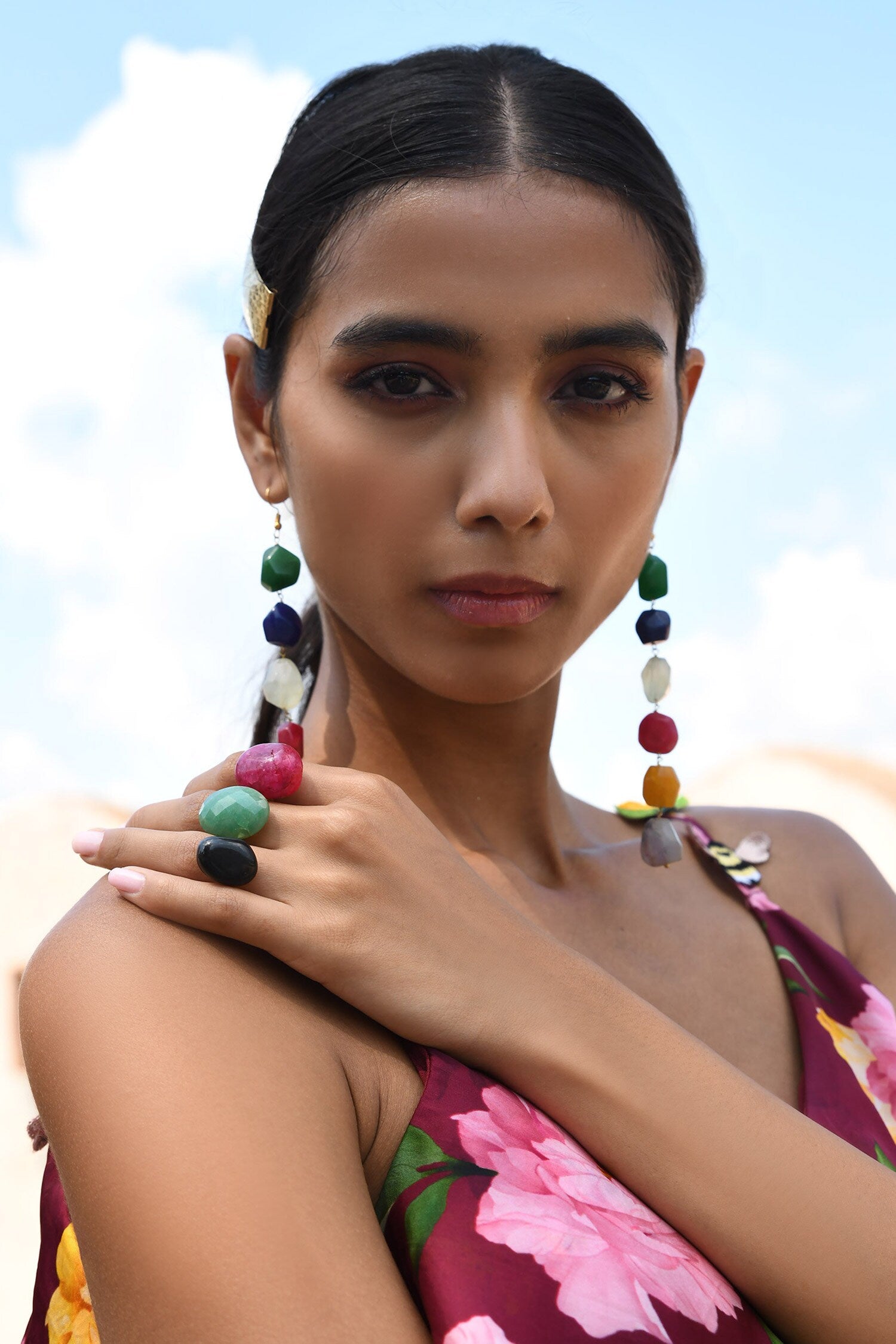 Stone Embellished Danglers 