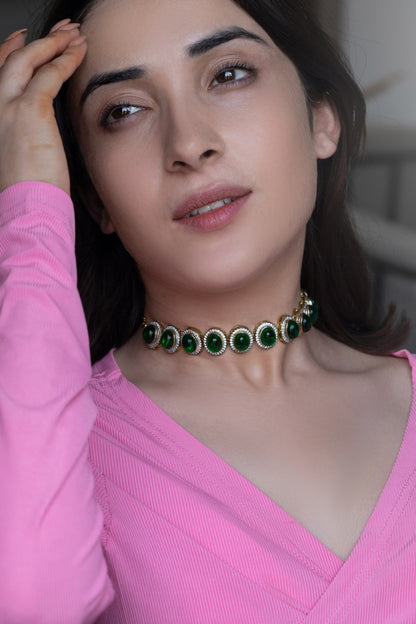 Crystal Cubic Zirconia Embellished Choker 