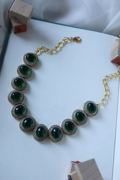Crystal Cubic Zirconia Embellished Choker 