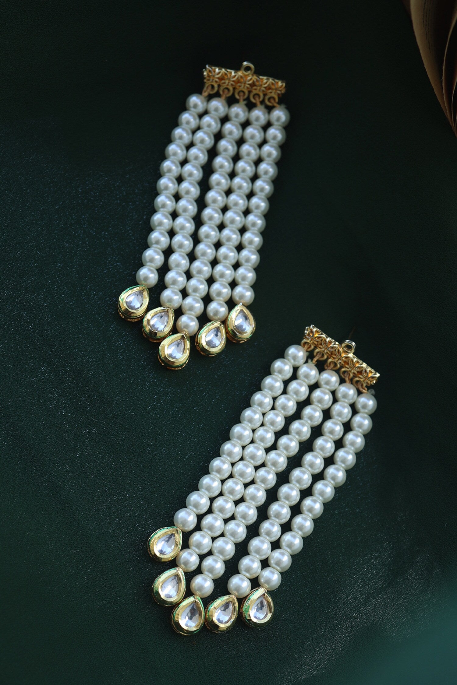 Misty Pearl Tassel Dangler Earrings 