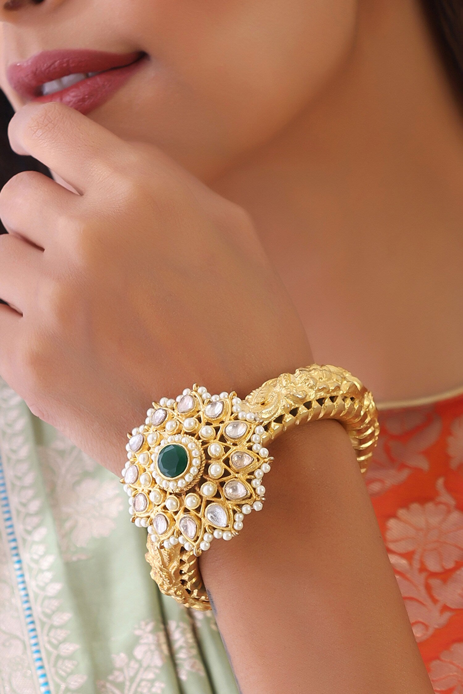 Bloom Bliss Kundan Studded Kada 
