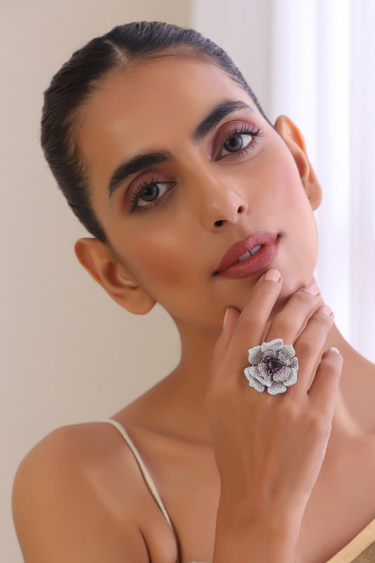 Rafflesia Zirconia Ring 
