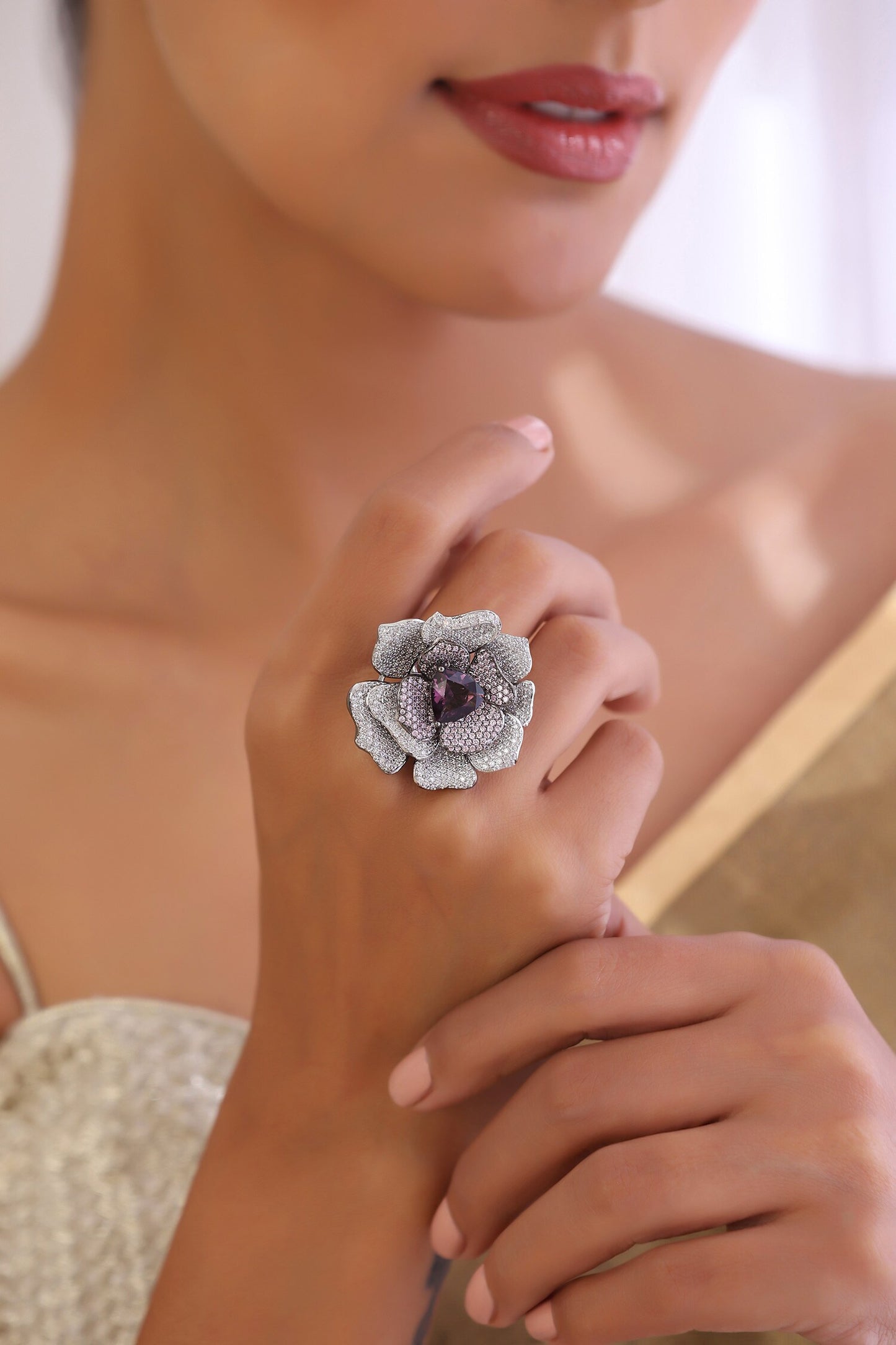 Rafflesia Zirconia Ring 