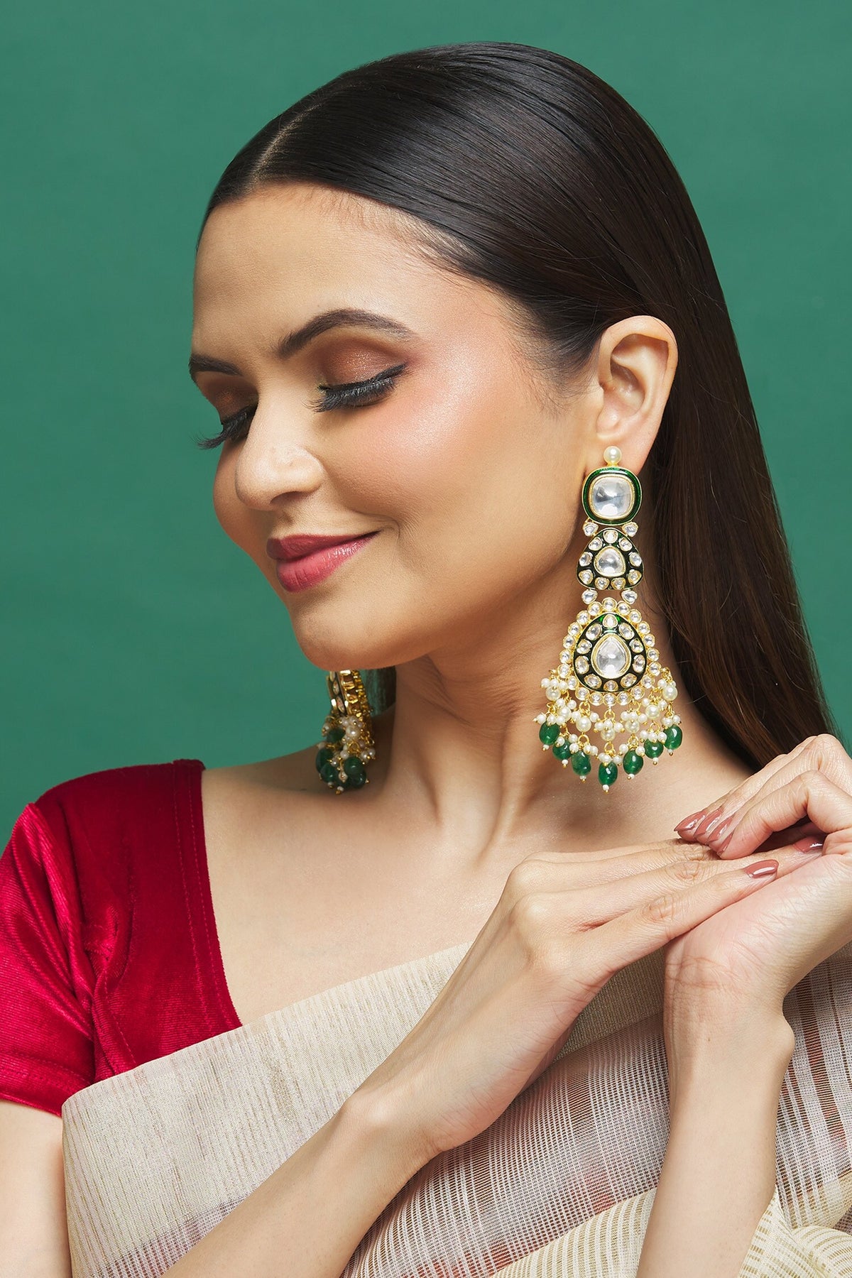 Kundan Embellished Dangler Earrings 