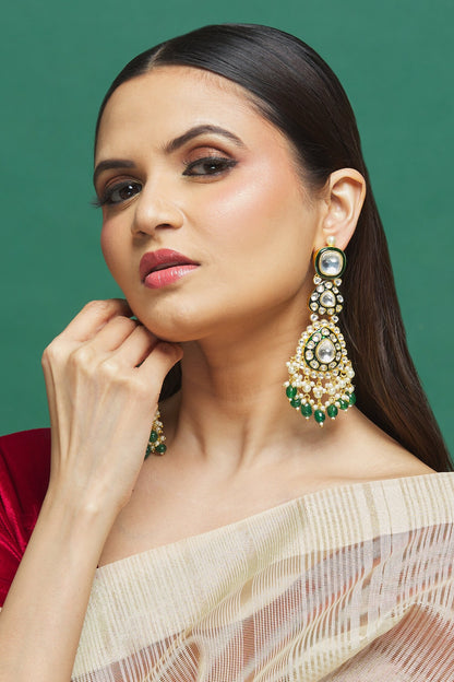 Kundan Embellished Dangler Earrings 