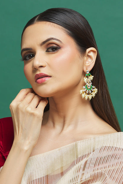 Stone & Kundan Embellished Earrings 