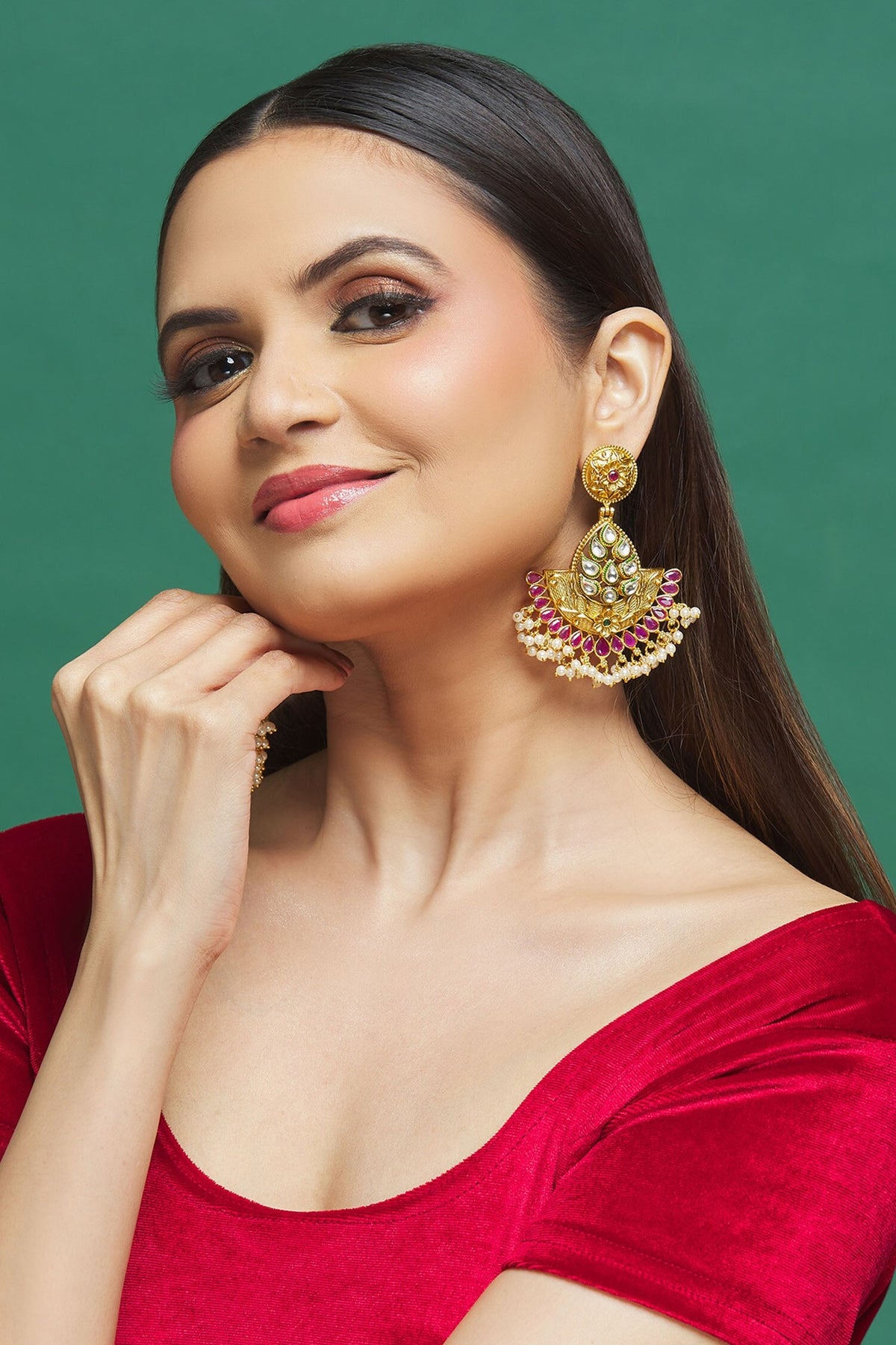 Floral Carved Earrings 