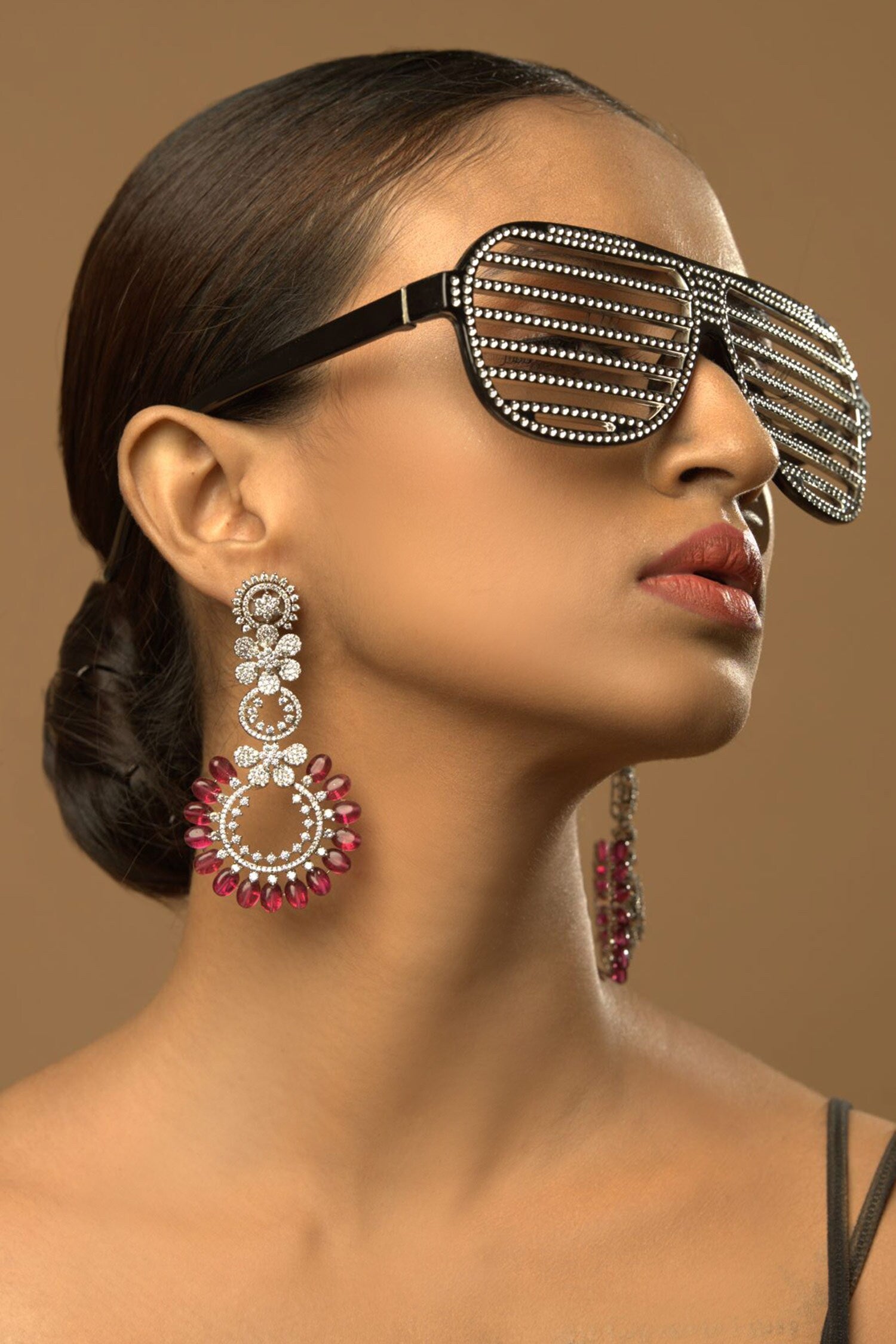 Floret Glory Zircon Dangle Drop Earring 