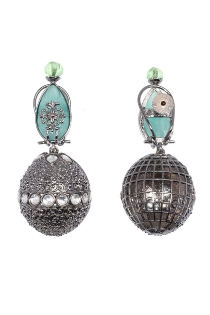 Aqua Noir Elegance Stone Drop Earrings 