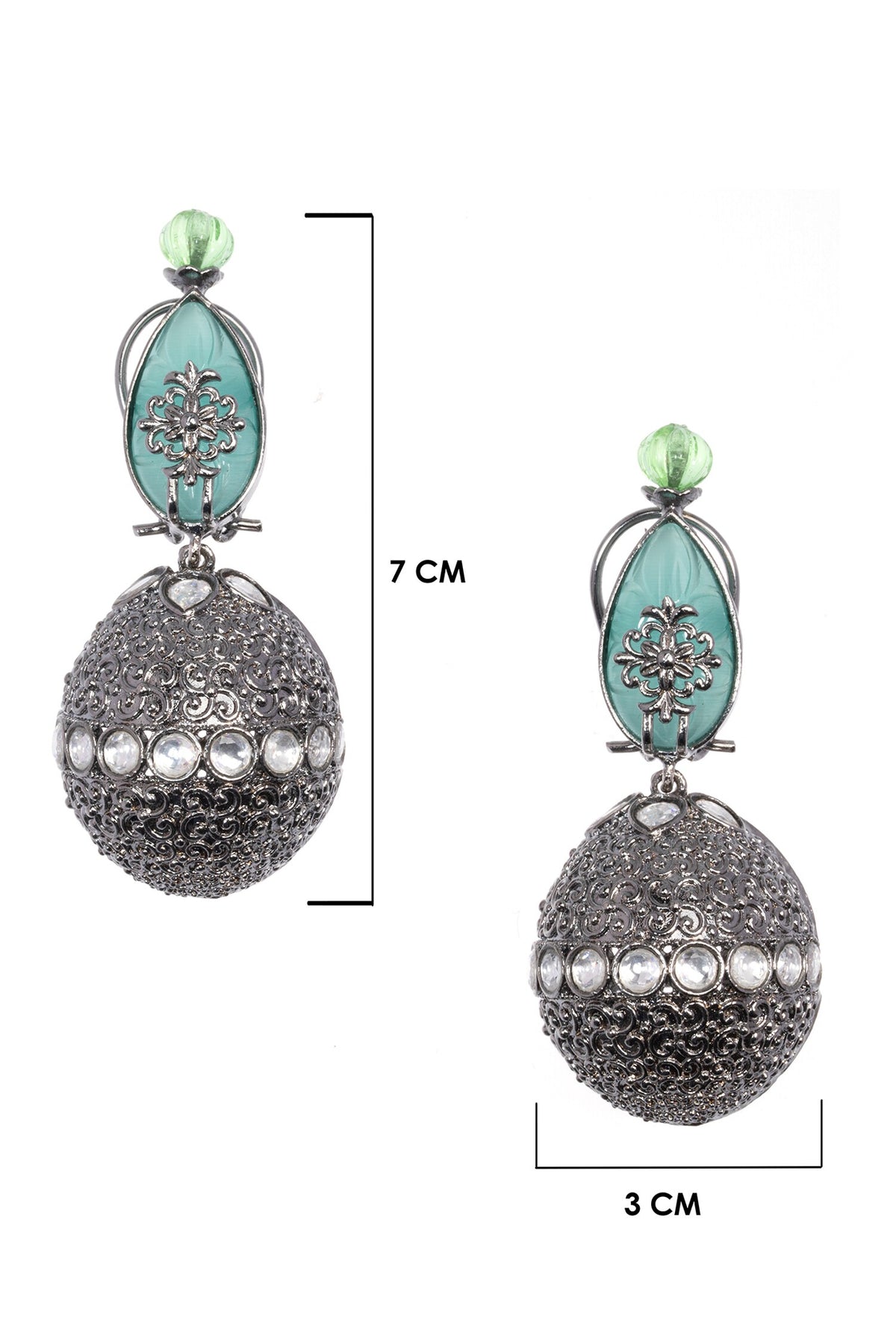 Aqua Noir Elegance Stone Drop Earrings 