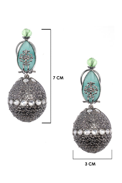 Aqua Noir Elegance Stone Drop Earrings 