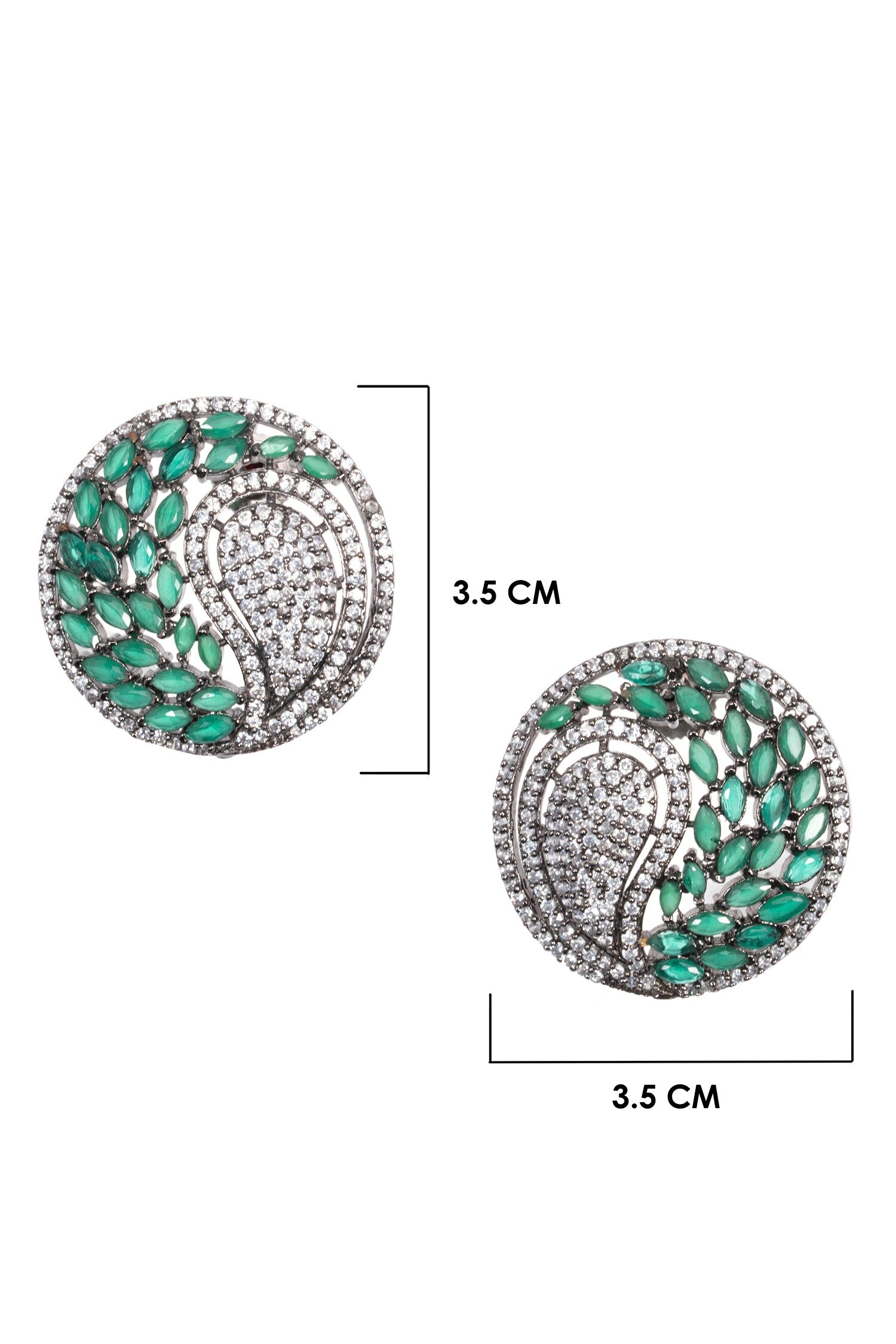 Forest Glow Stone Encrusted Studs 