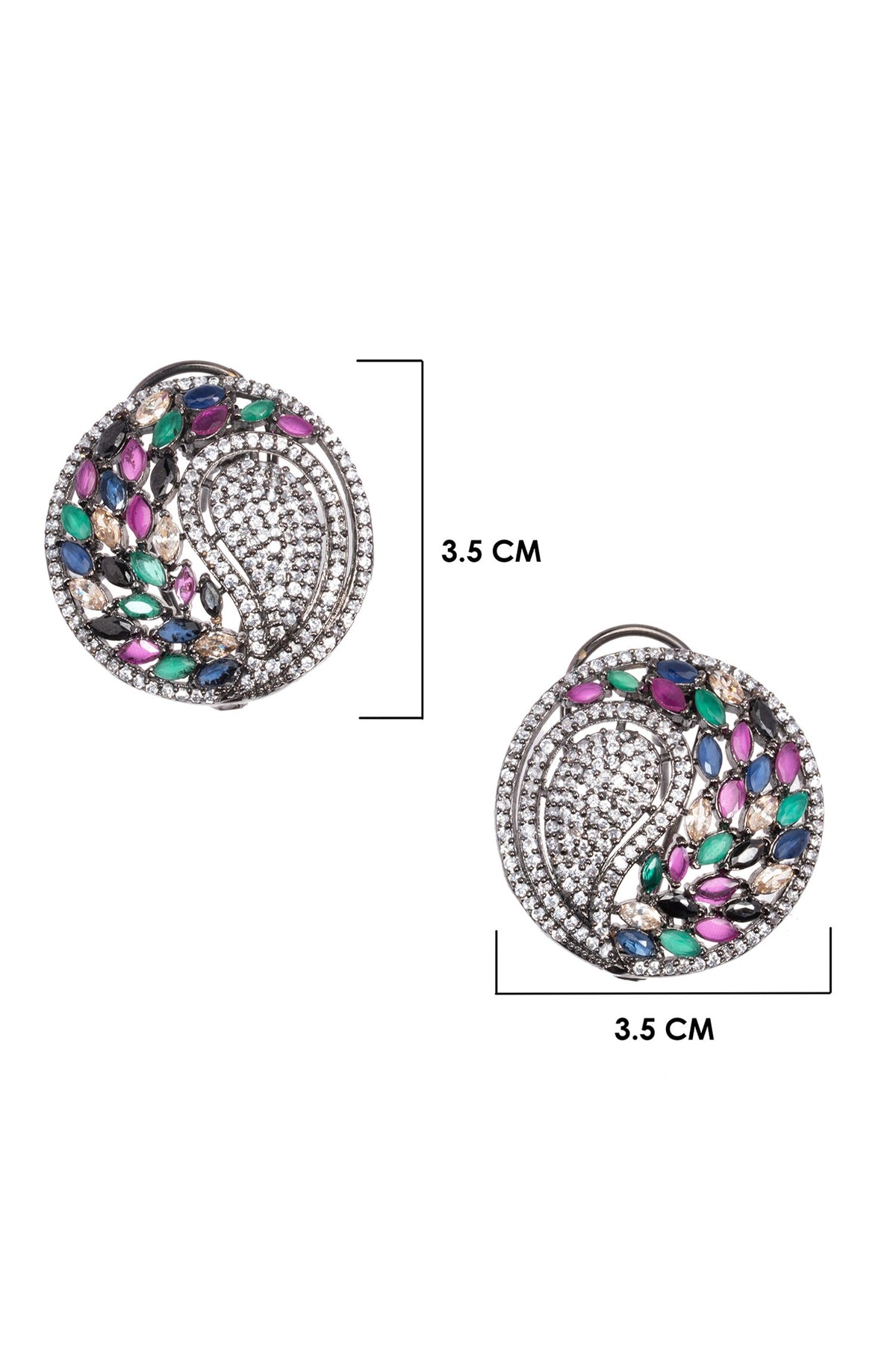Forest Mossy Stone Encrusted Earrings 