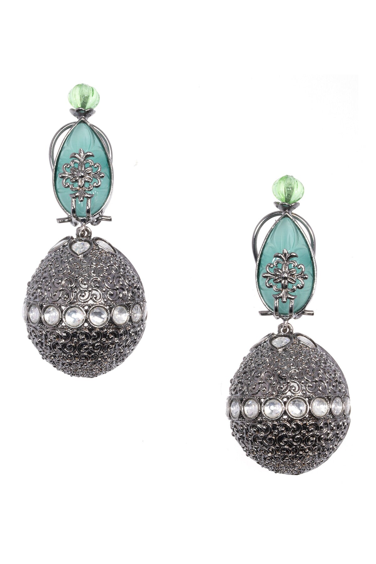 Aqua Noir Elegance Stone Drop Earrings 