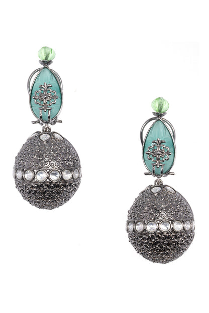 Aqua Noir Elegance Stone Drop Earrings 