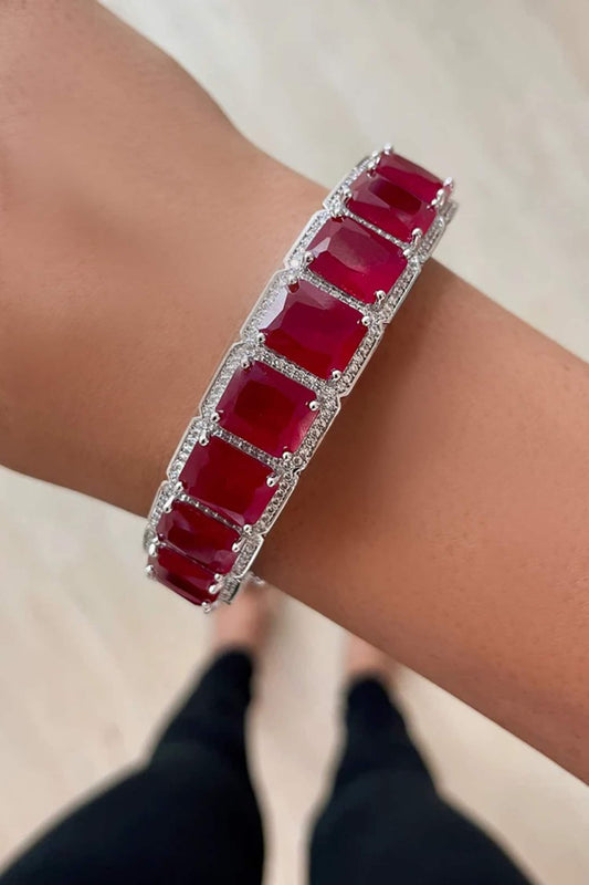 Rubies Embellished Bangle 