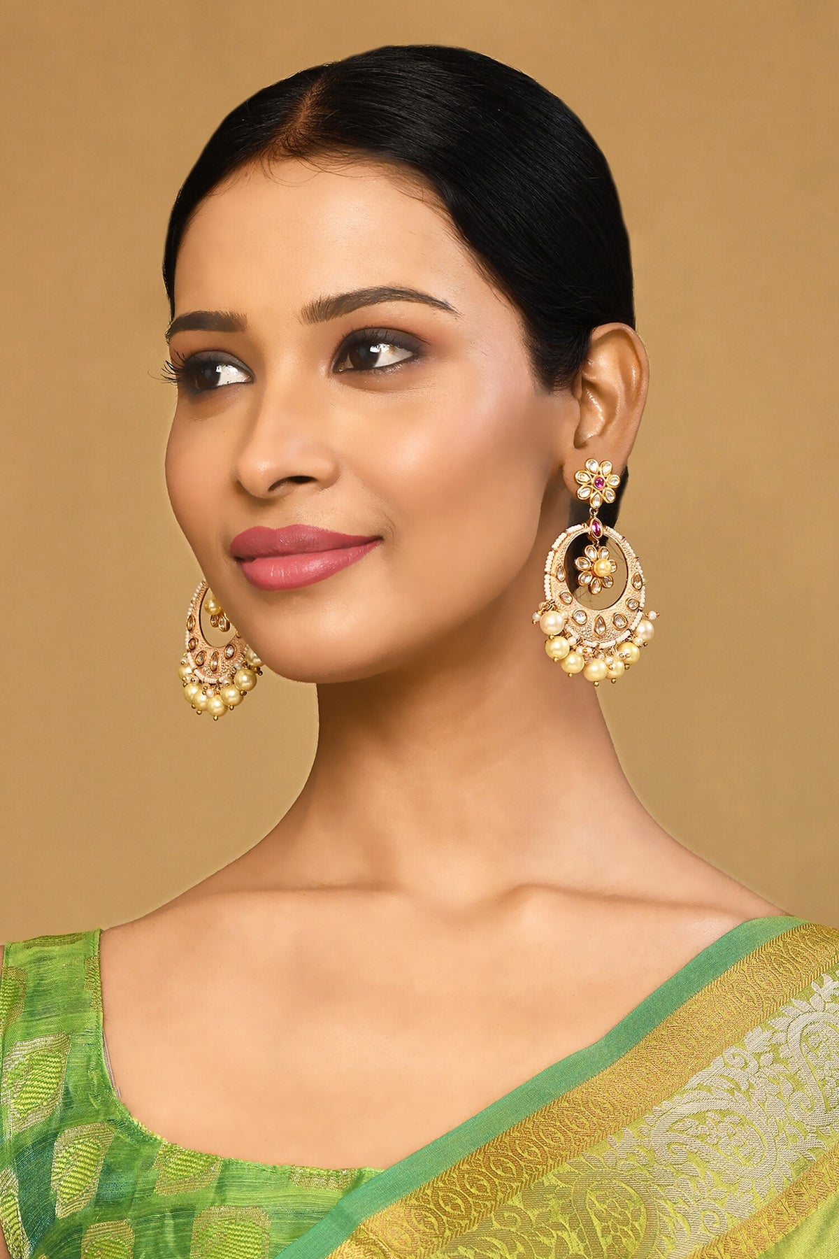 Floral Shaped Cutwork Chandbalis 