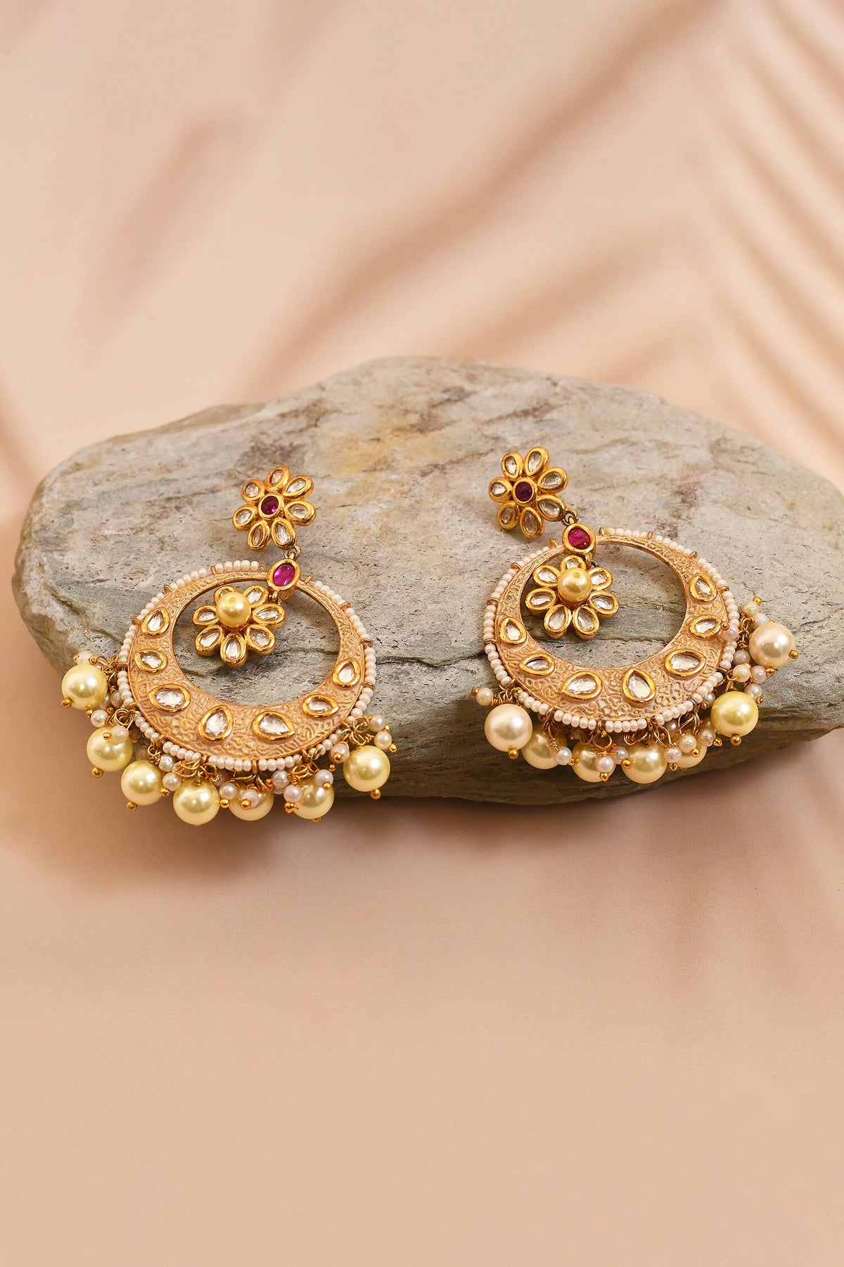 Floral Shaped Cutwork Chandbalis 