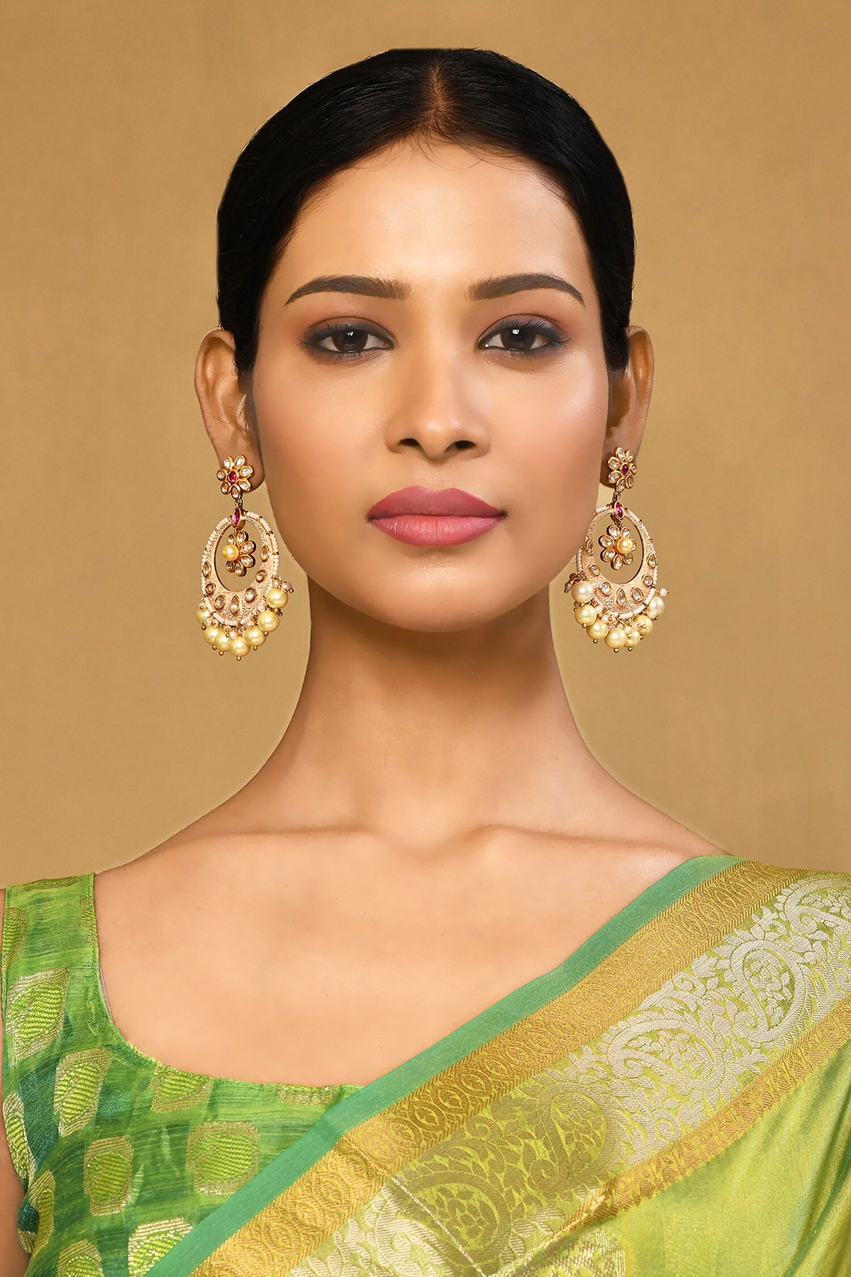 Floral Shaped Cutwork Chandbalis 