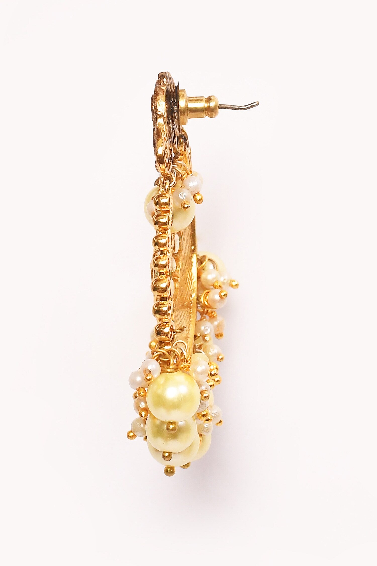 Kundan Embellished Cutwork Chandbalis 