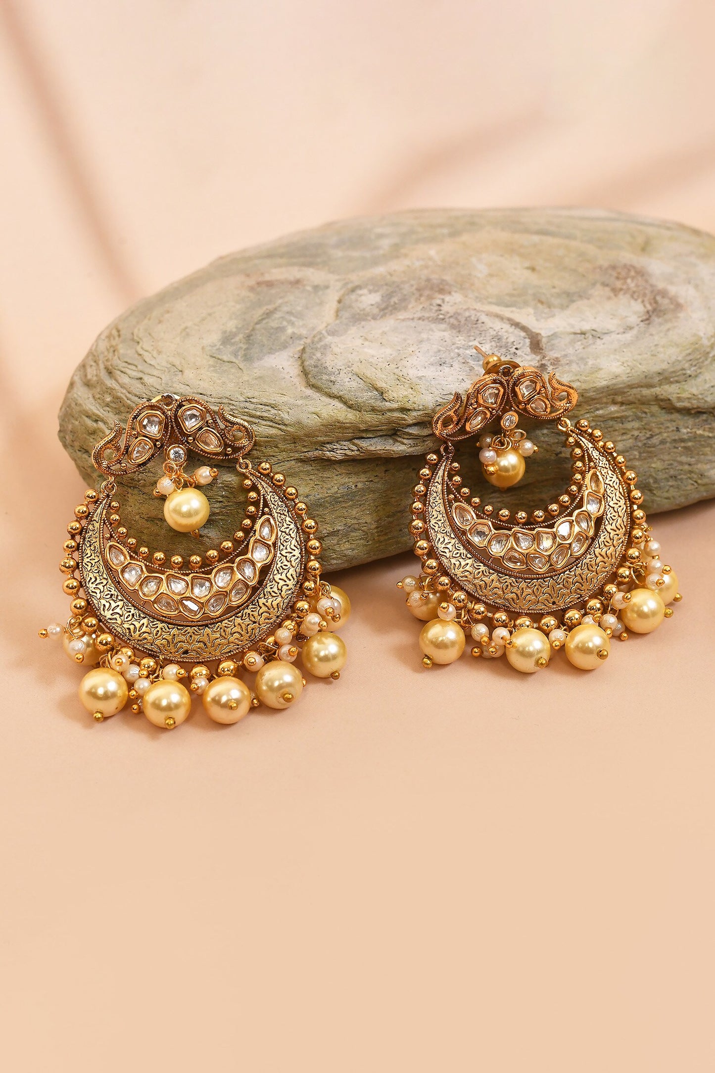Kundan Studded Chandbalis 
