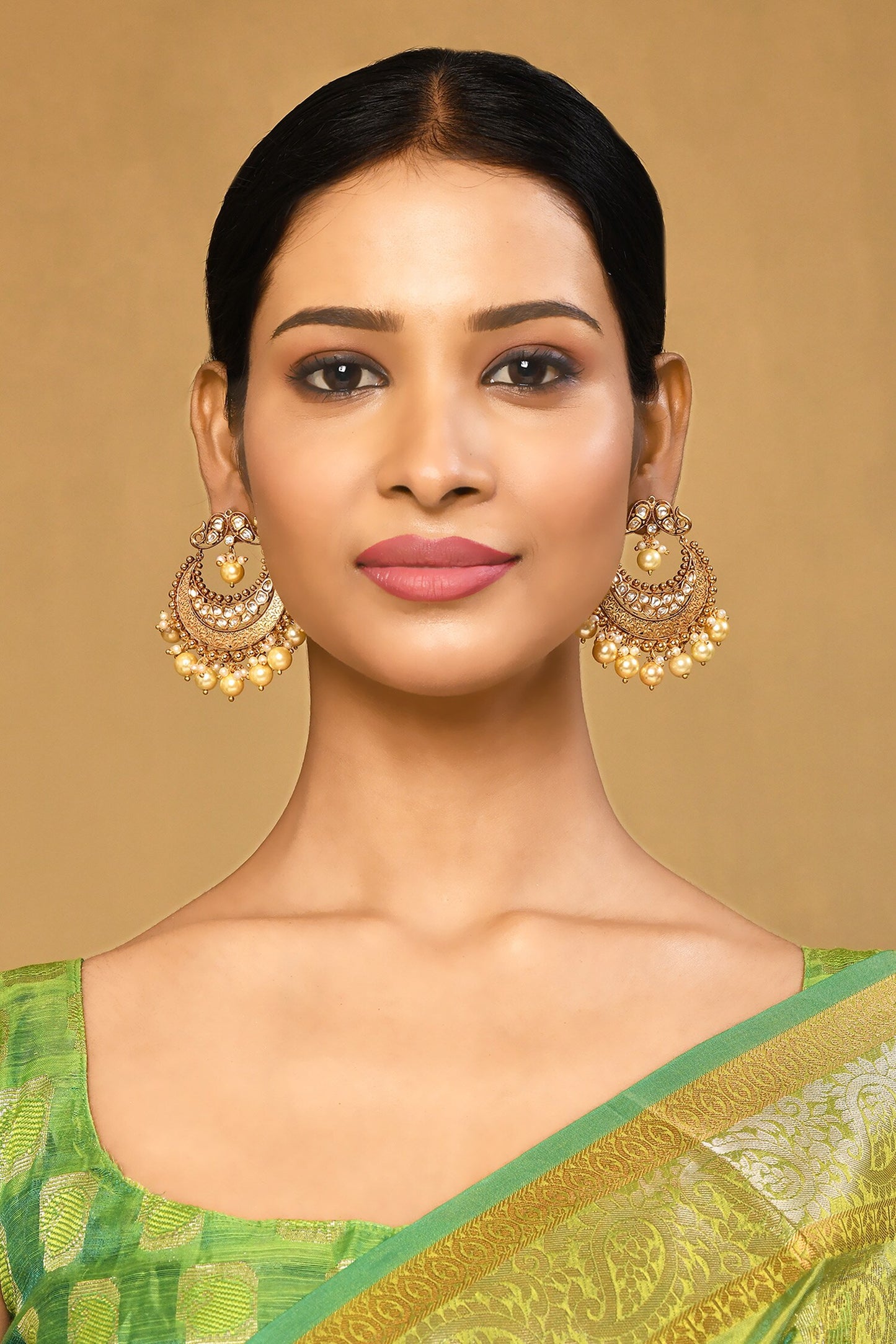 Kundan Studded Chandbalis 