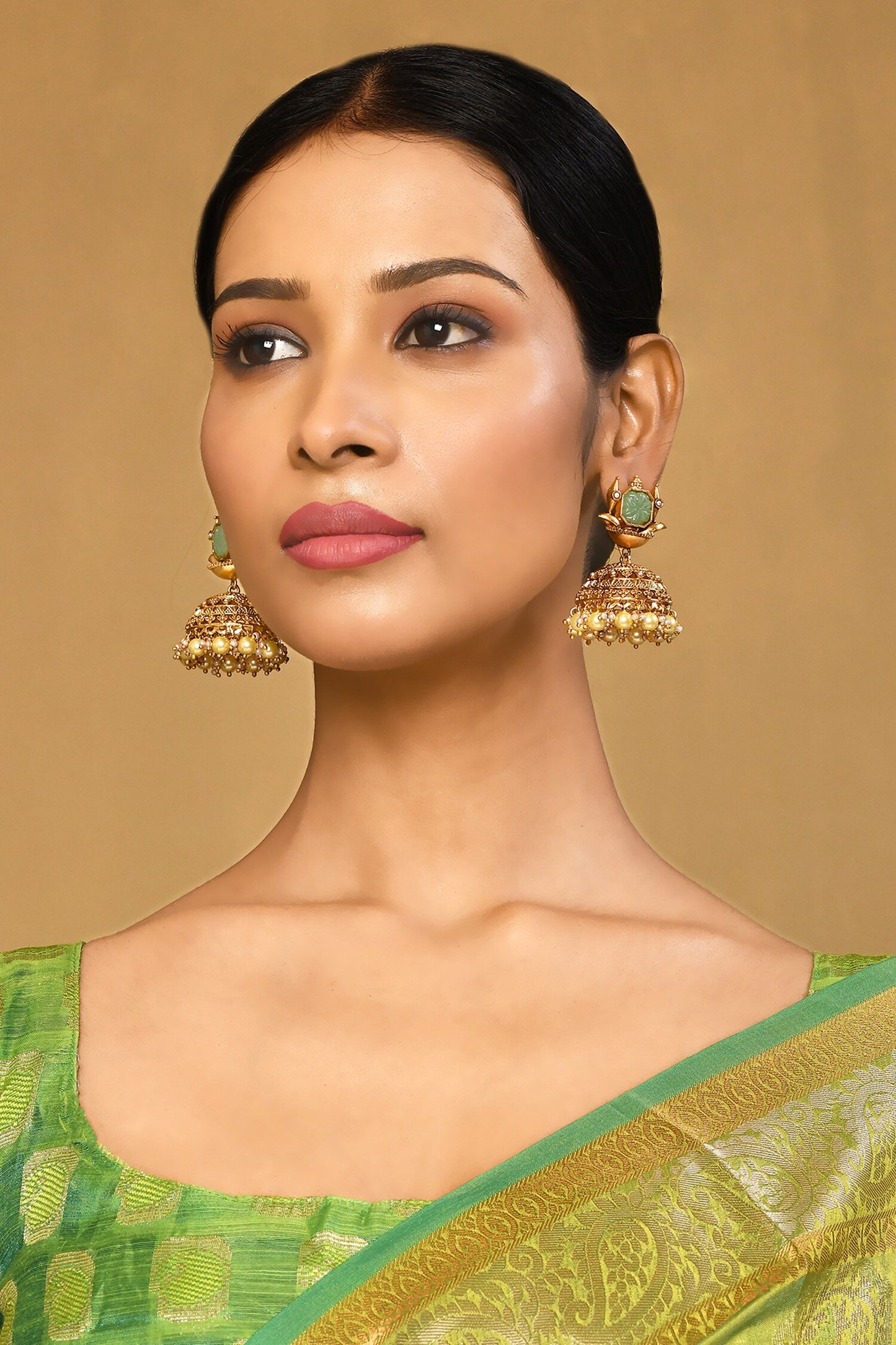Stone Embellished Jhumkas 