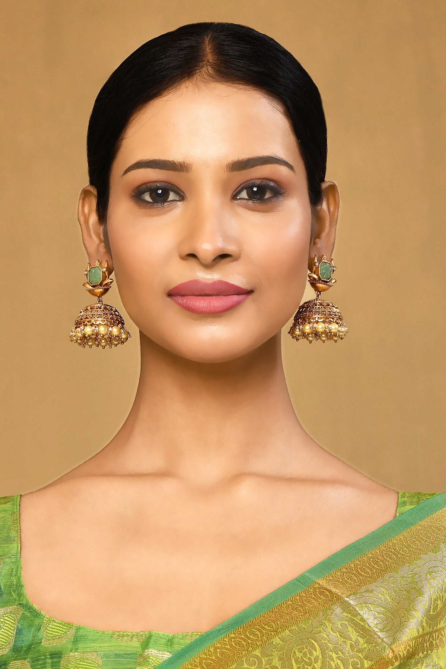 Stone Embellished Jhumkas 